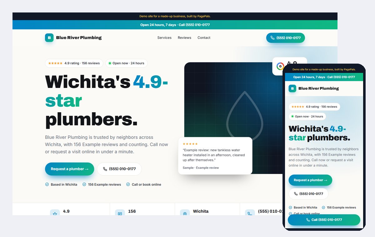 Example plumbing website